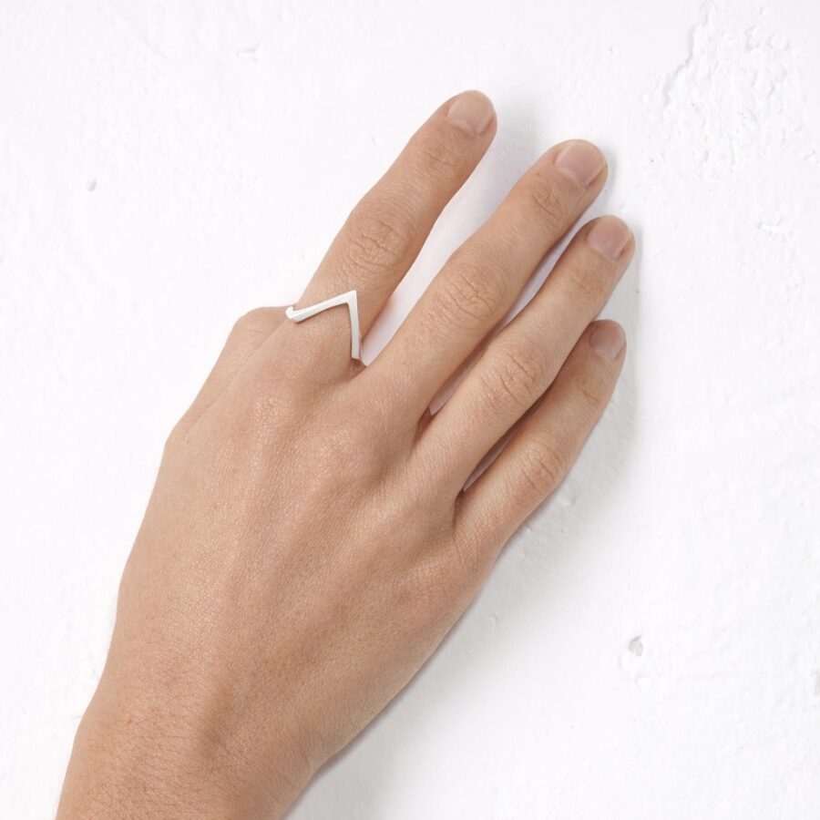 Chevron Ring - Minimal Δαχτυλίδι V από Ασήμι 925