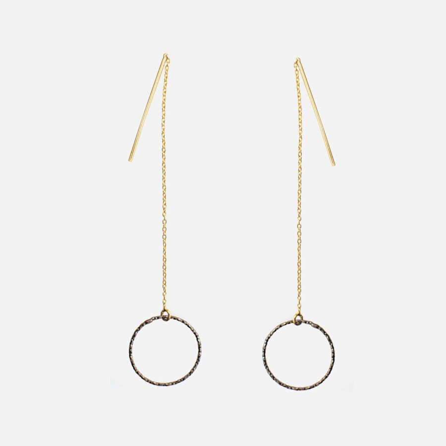 Circle Earrings Black