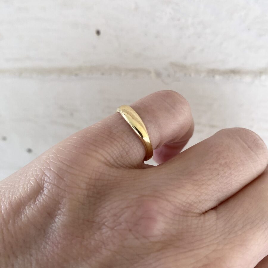 Little Gold Chevalier Ring - Χρυσό Σεβαλίε Δαχτυλίδι