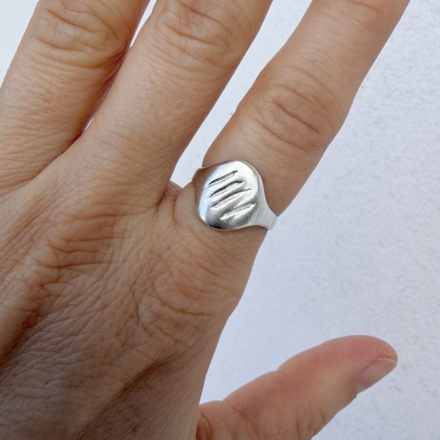 Unisex Chevalier Ring Silver 925 - Σεβαλιέ Δαχτυλίδι απο Ασήμι 925