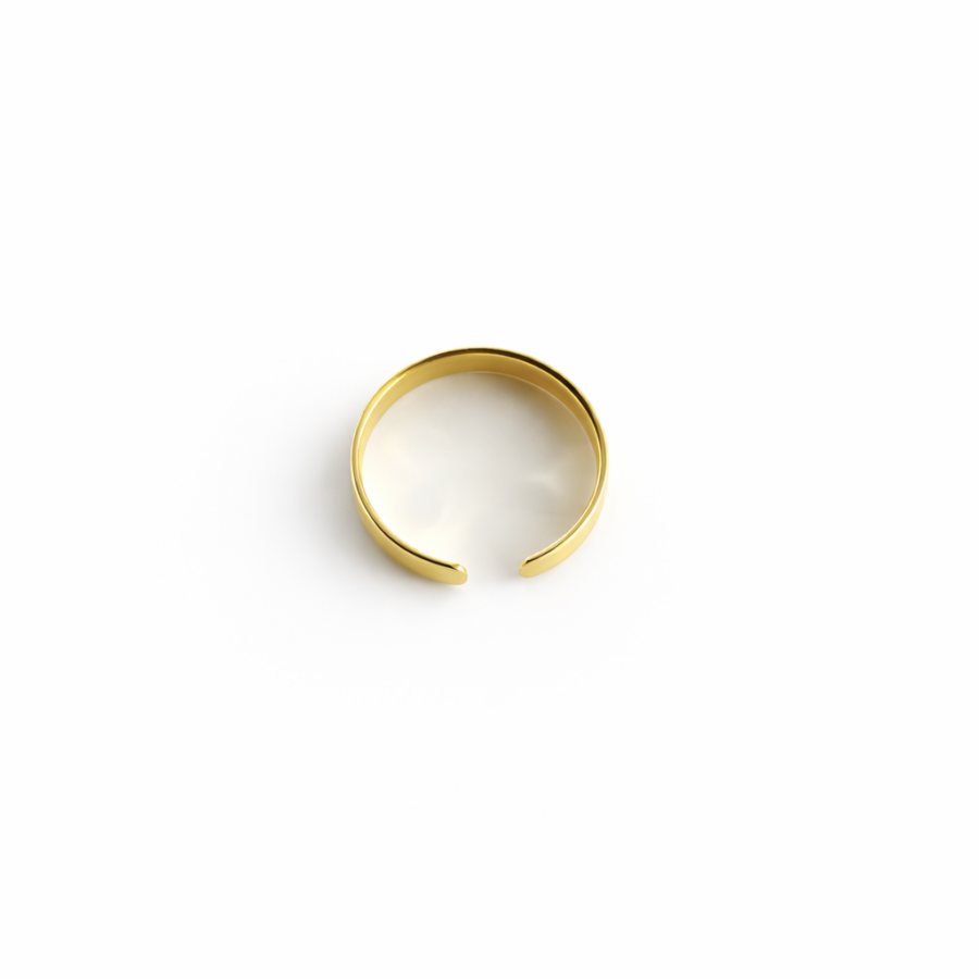 Wide Gold Toe Ring - Φαρδύ Χρυσό Δαχτυλίδι Ποδιού