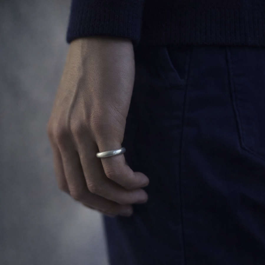 Chunky Band Ring 4mm Matte - Δαχτυλίδι βέρα 4mm Unisex
