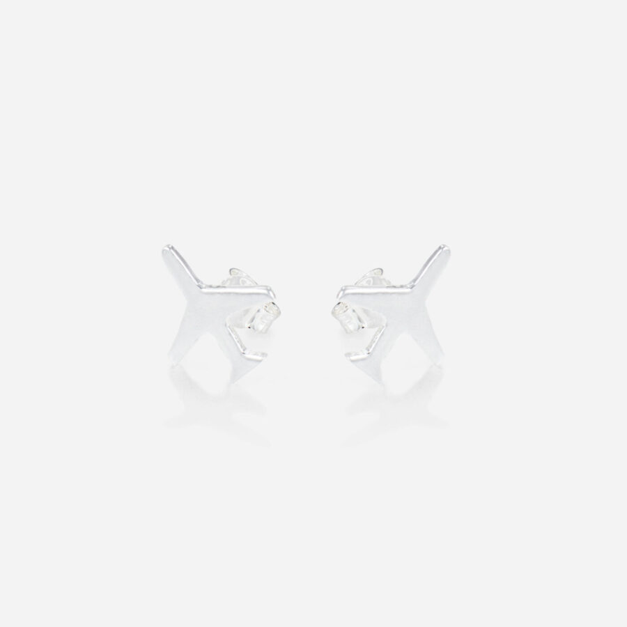 Airplane Studs - Σκουλαρίκια Αεροπλάνα Ασήμι 925