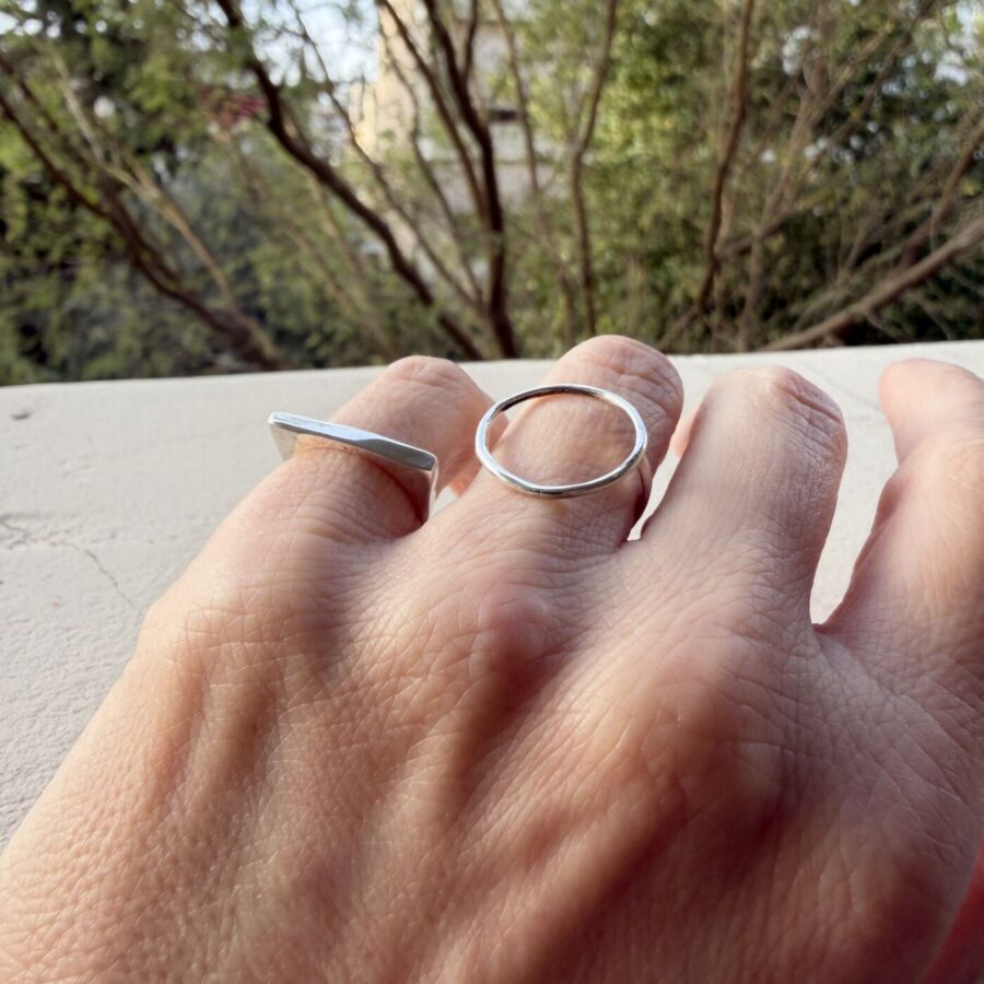 Combo Set of TWO Rings - Σετ ΔΥΟ Δαχτυλιδιών Ασήμι 925