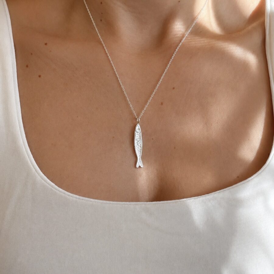 Sardine necklace / Κολιέ Σαρδέλα 925