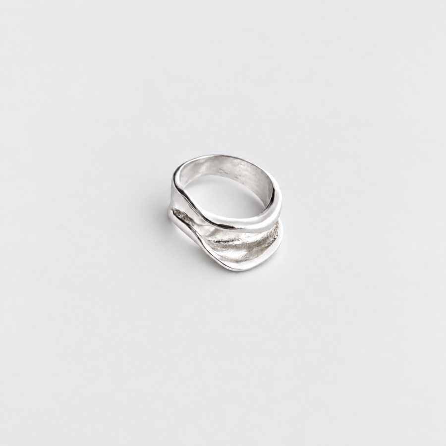 Sculptural Wave Ring  - Ασήμι 925
