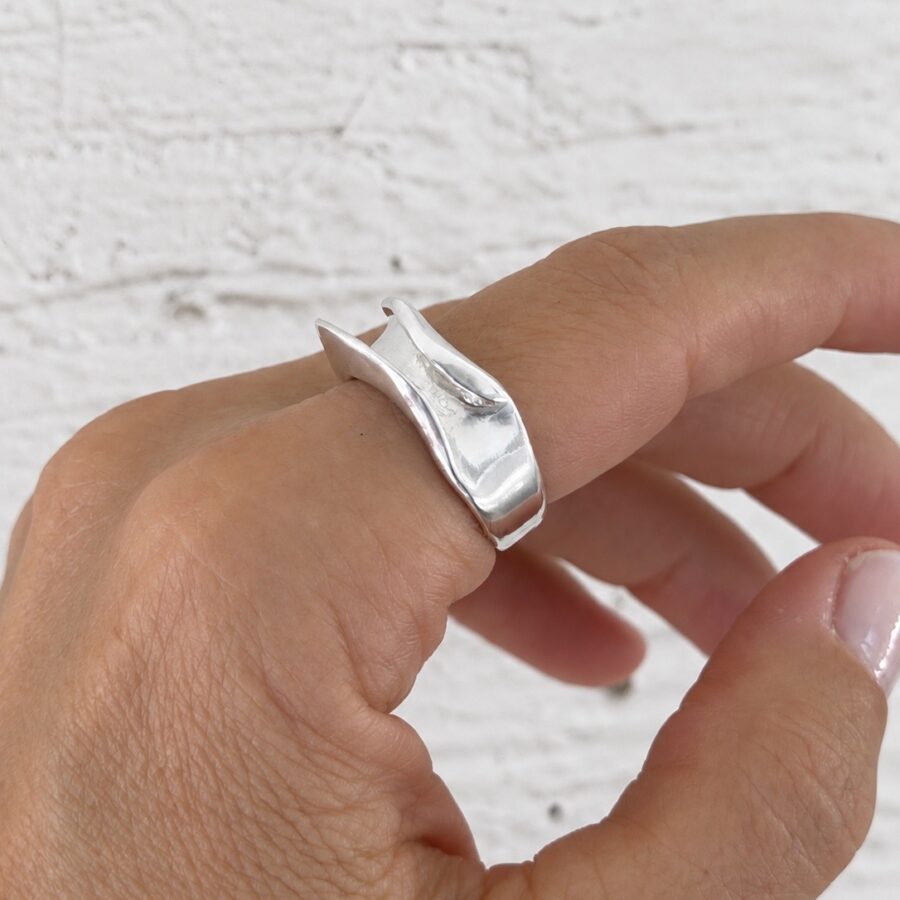 Sculptural Wave Ring  - Ασήμι 925